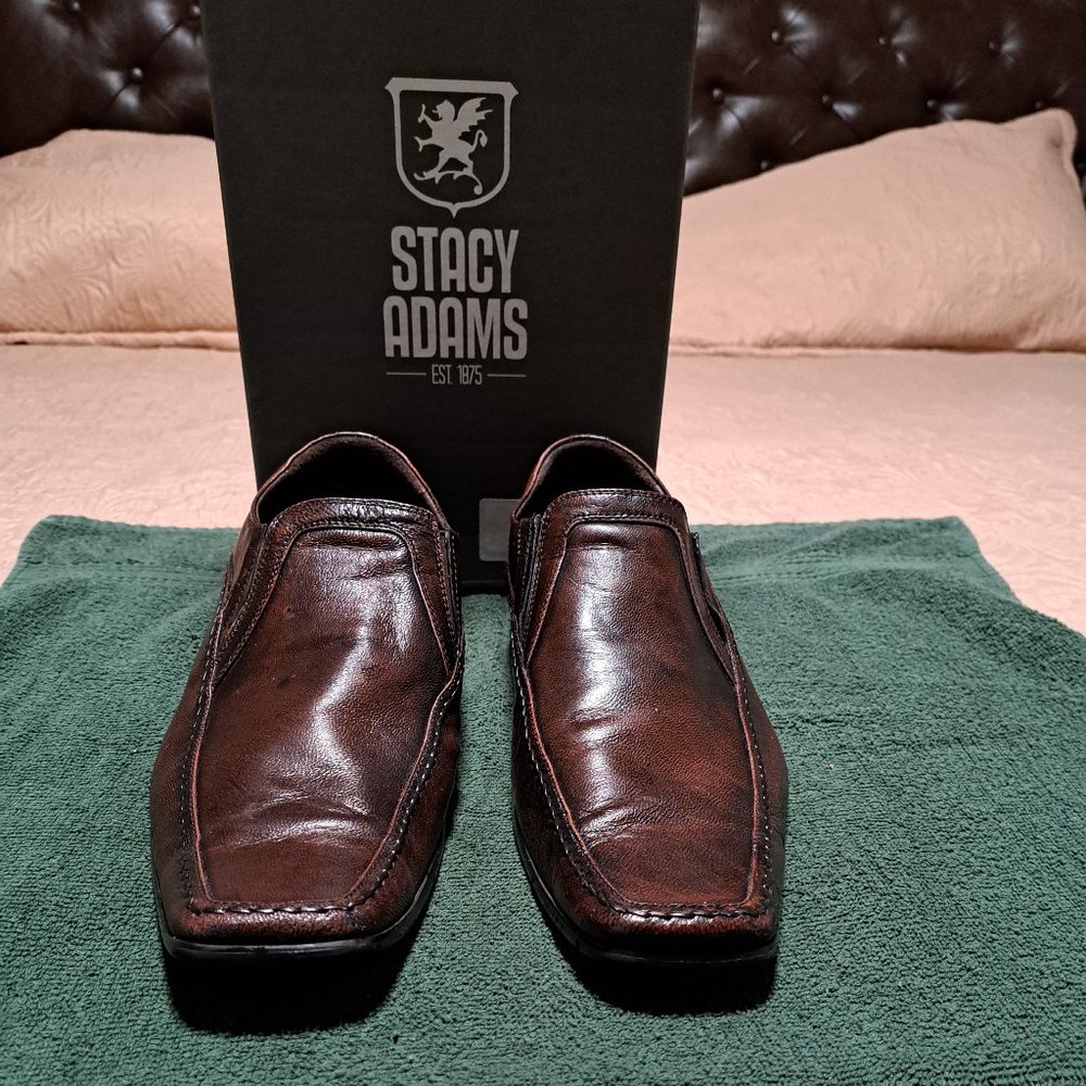 Stacy Adams Men Leather Slip On Loafer Dress Shoes
